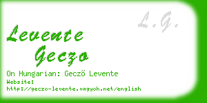levente geczo business card